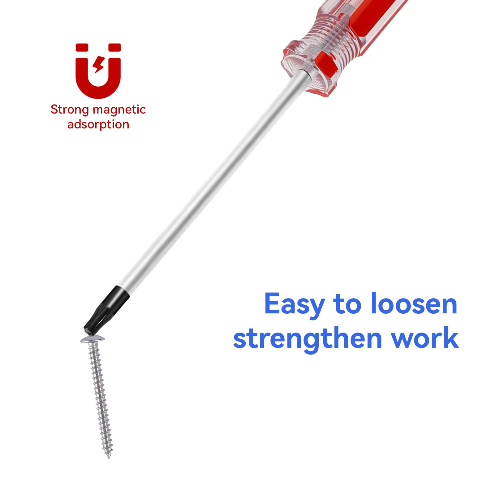 T15 Torx Security Screwdriver with Magnetic Tip Plastic Grip